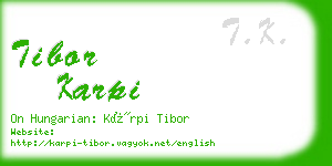 tibor karpi business card